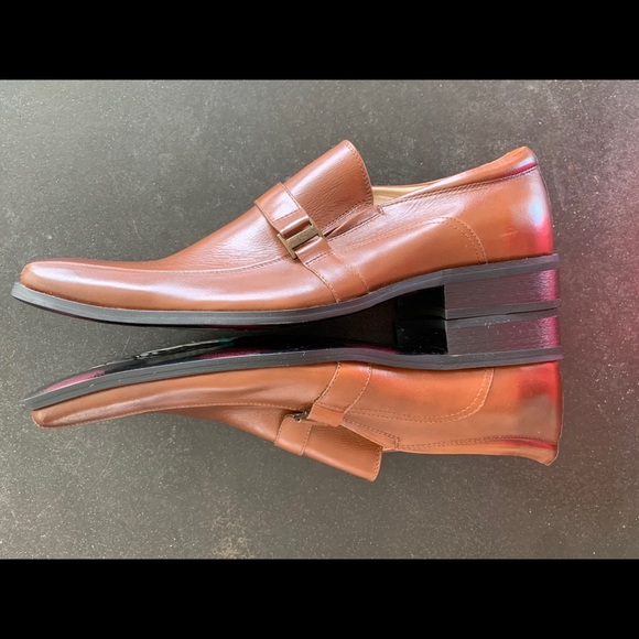 Steve Madden Men's Kickbacks Tan Leather Shoes - Picture 5 of 7